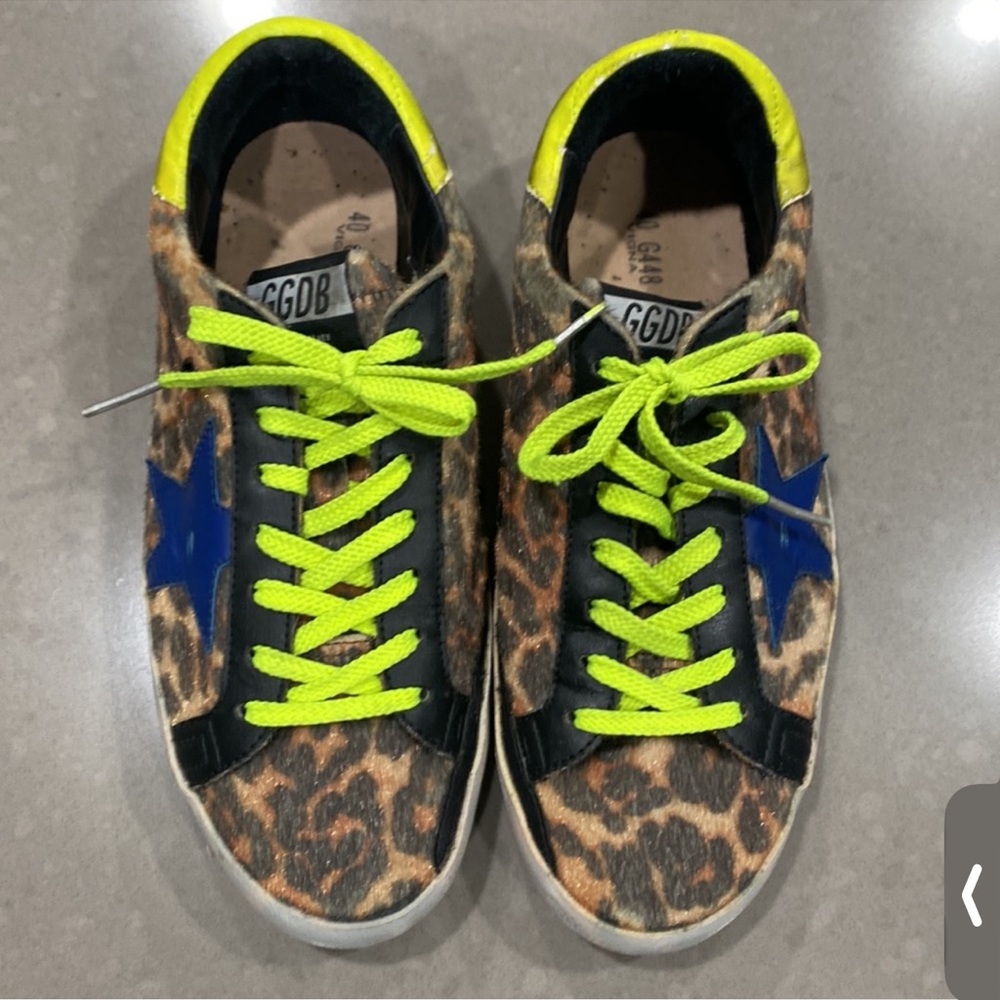 Leopard Print Sneakers with Neon Accents - Picture 3 of 3